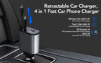 120W Retractable Fast Car Charger
