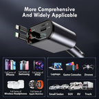 120W Retractable Fast Car Charger