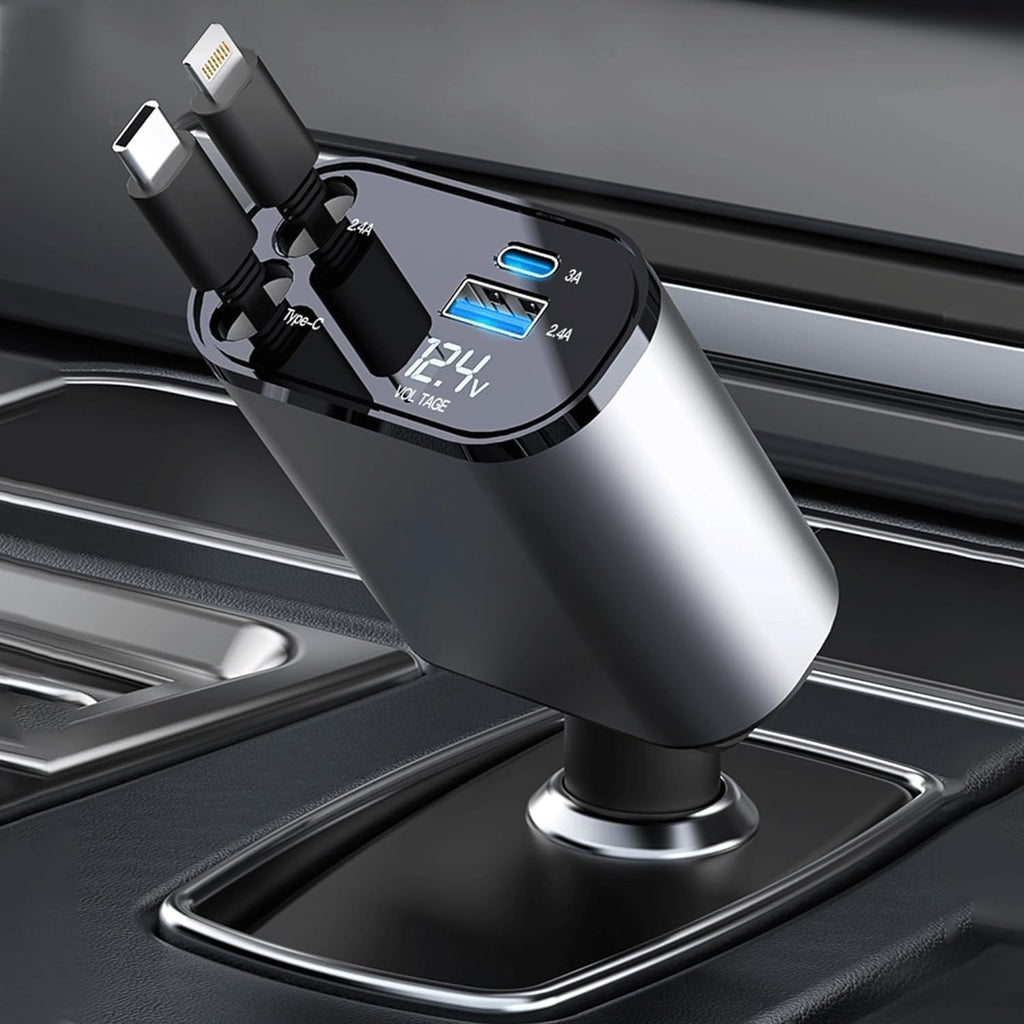 120W Retractable Fast Car Charger