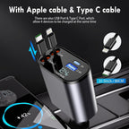 120W Retractable Fast Car Charger